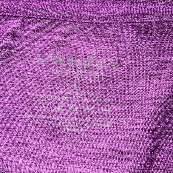 WANDER by HOT TOTTIES Athletic Long Sleeves Thumb Holes Purple Tunic Top Large - Picture 5 of 6